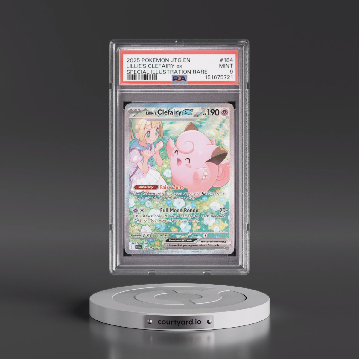 2025 Pokémon Jtg EN-Journey Together #184 Lillie's Clefairy EX - Holo Special Illustration Rare (PSA 9 MINT)