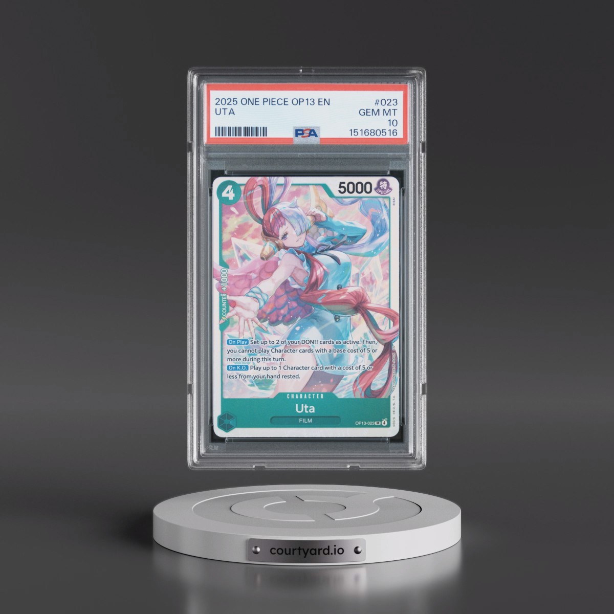 2025 One Piece OP13-Carrying on His Will #023 Uta (PSA 10 GEM MINT)