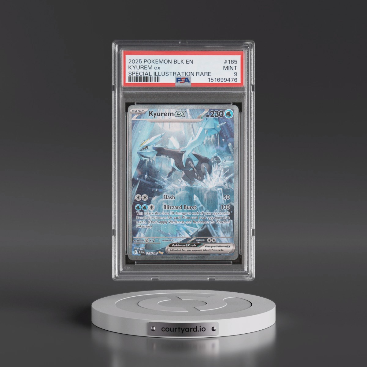 2025 Pokémon Blk EN-Black Bolt #165 Kyurem EX - Holo Special Illustration Rare (PSA 9 MINT)