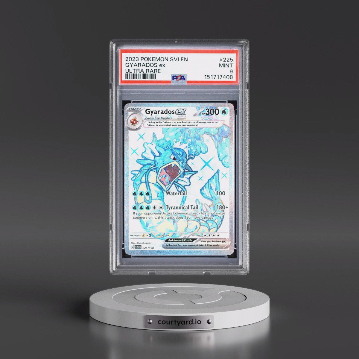 2023 Pokémon Svi EN-Scarlet & Violet #225 Gyarados EX - Holo Ultra Rare (PSA 9 MINT)
