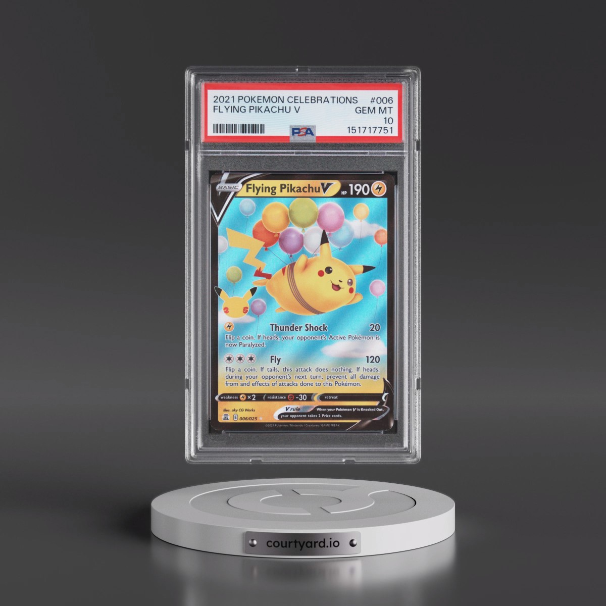 2021 Pokémon Celebrations #006 Flying Pikachu V - Holo (PSA 10 GEM MINT)