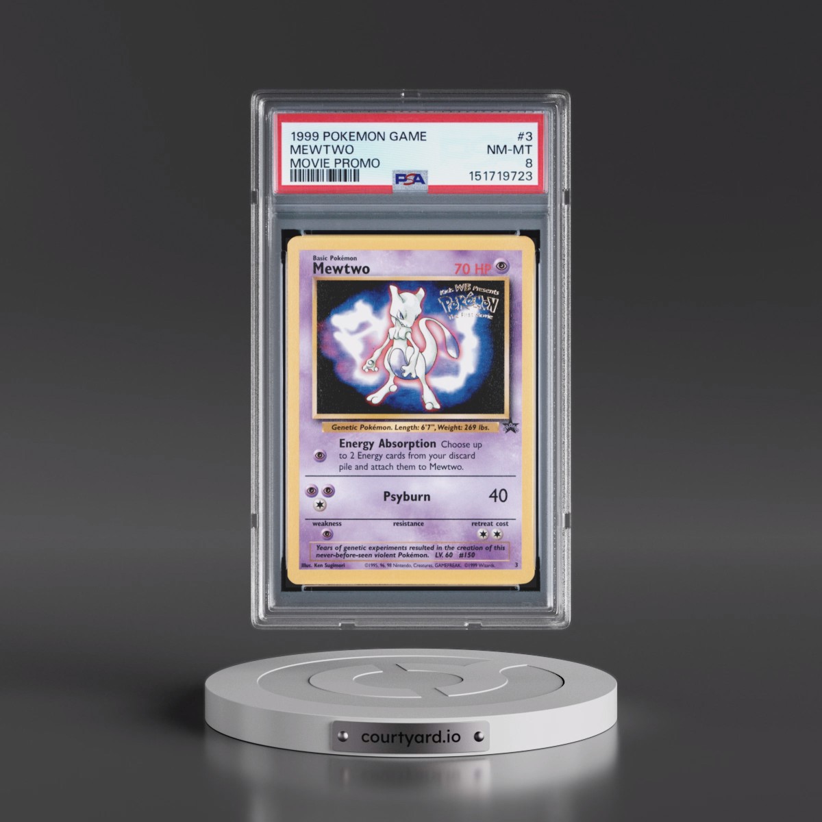 1999 Pokémon Game Movie #3 Mewtwo - Movie Promo (PSA 8 NM-MT)