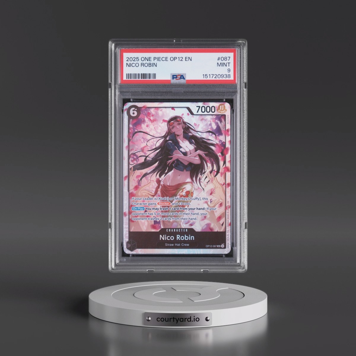 2025 One Piece OP12-Legacy of the Master #087 Nico Robin (PSA 9 MINT)