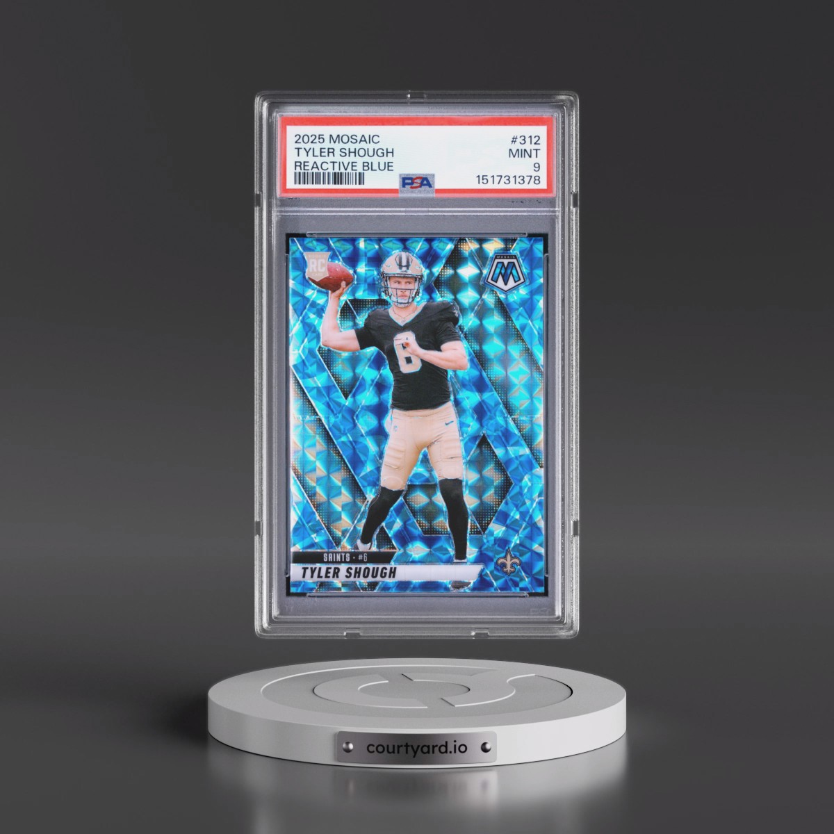 2025 Panini Mosaic Tyler Shough - Reactive Blue #312 PSA 9