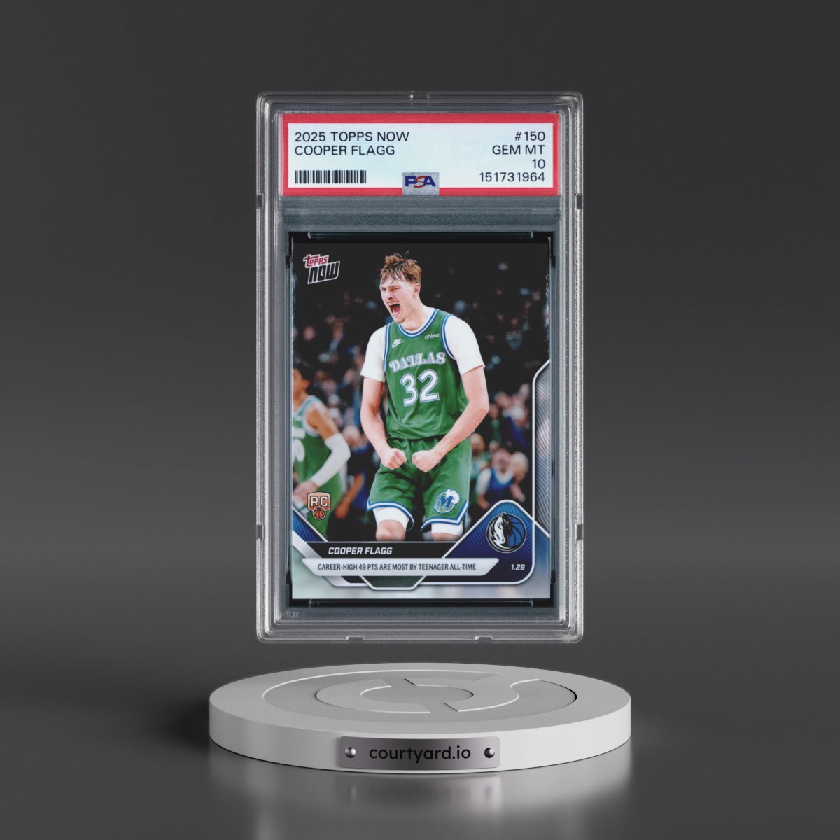 2025 Topps Now #150 Cooper Flagg (PSA 10 GEM MINT)