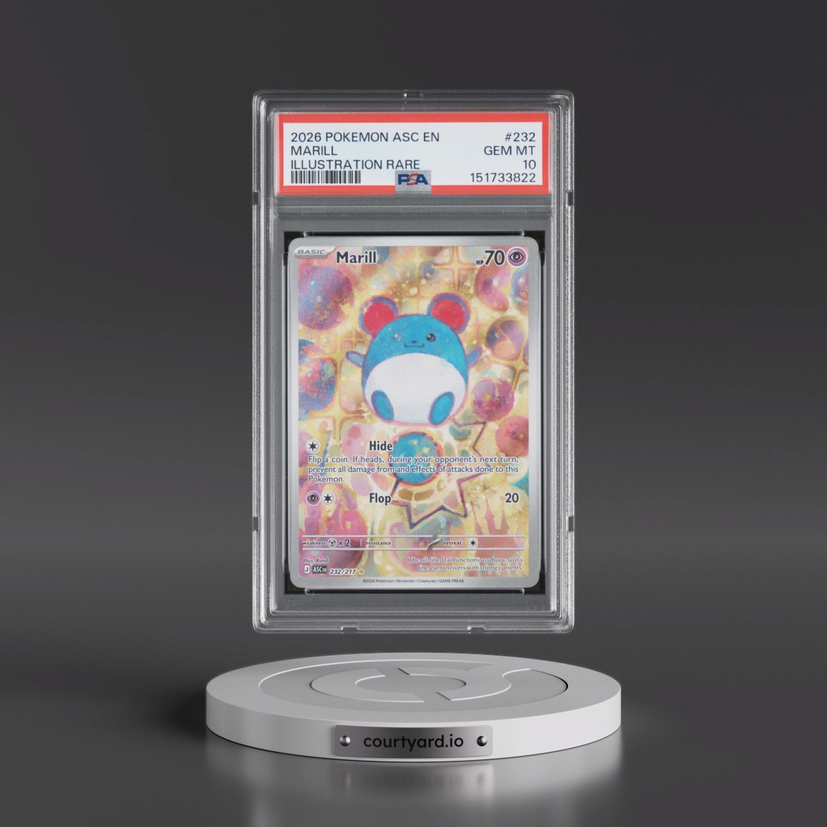 2026 Pokémon Asc EN-Ascended Heroes Marill - Illustration Rare #232 PSA 10