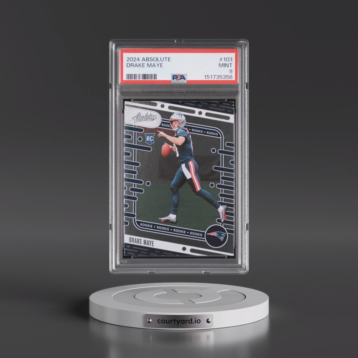 2024 Panini Absolute #103 Drake Maye (PSA 9 MINT)