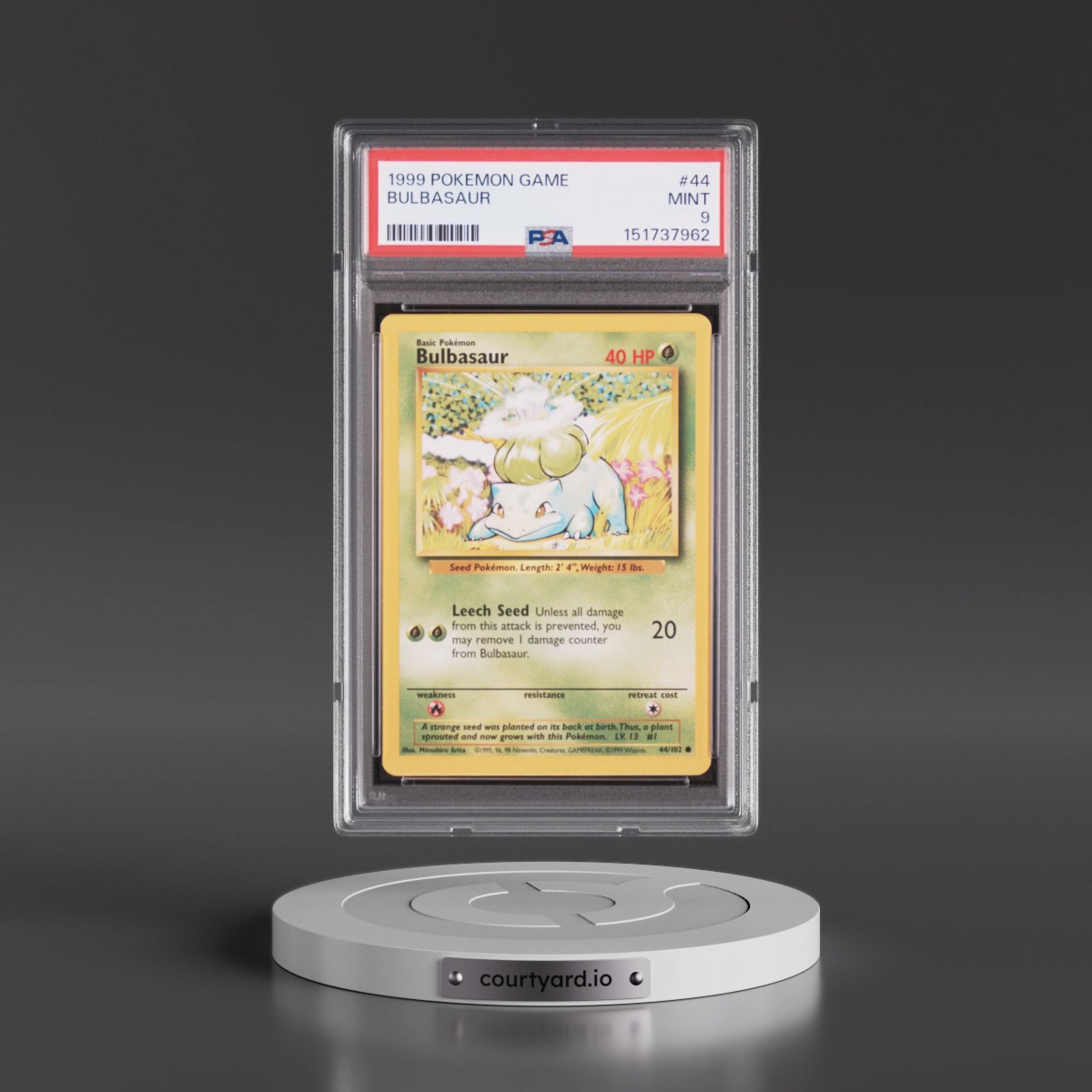 1999 Pokémon Game #44 Bulbasaur (PSA 9 MINT)