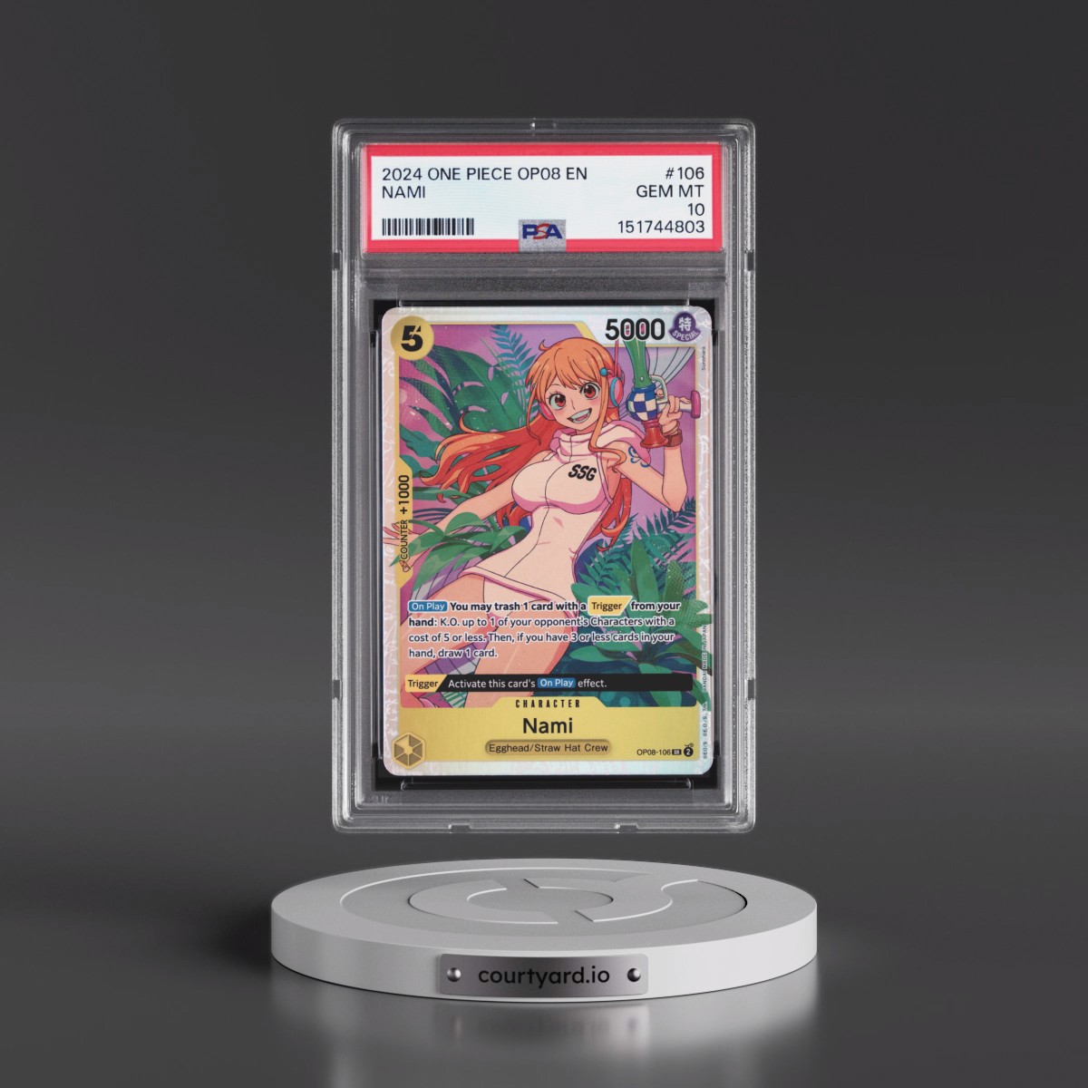 2024 One Piece OP08-Two Legends #106 Nami (PSA 10 GEM MINT)