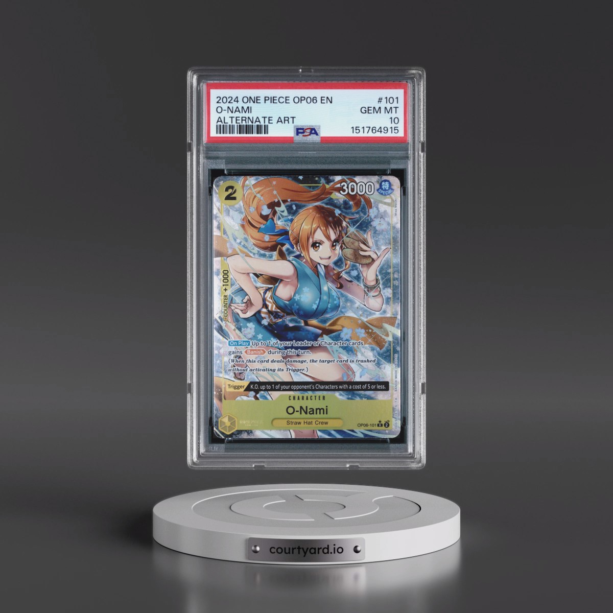 2024 One Piece OP06-Wings of the Captain #101 O-Nami - Alternate Art (PSA 10 GEM MINT)