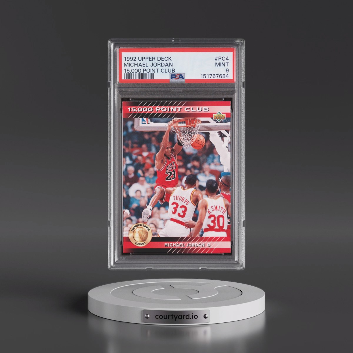 1992 Upper Deck 15,000 Point Club #PC4 Michael Jordan (PSA 9 MINT)