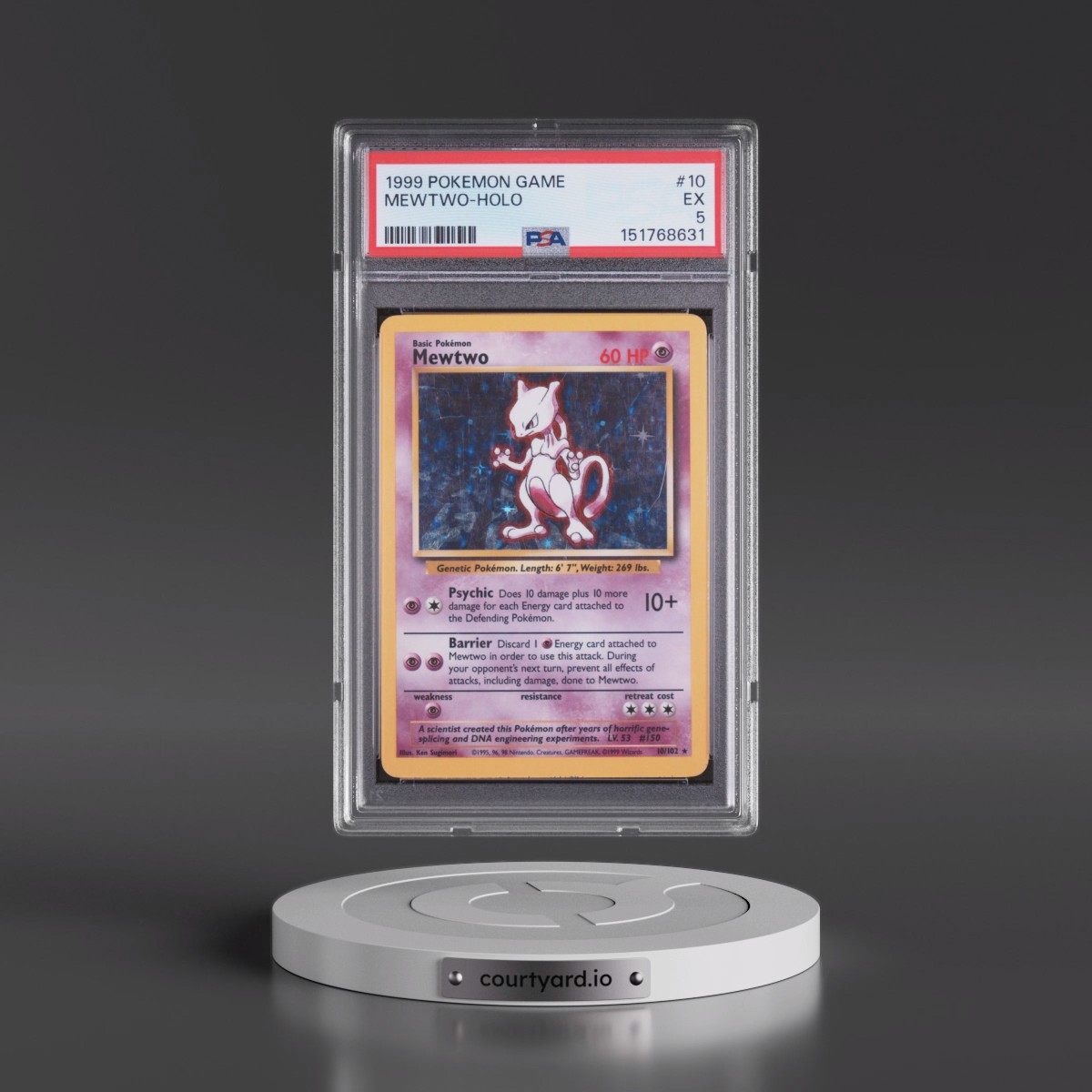 1999 Pokémon Game #10 Mewtwo - Holo (PSA 5 EX)