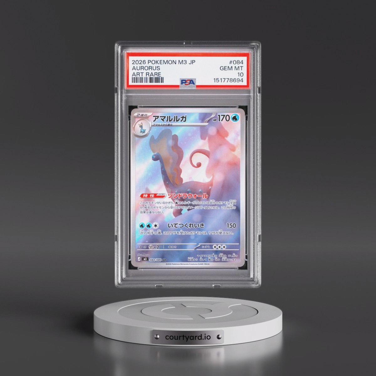 2026 Pokémon M3-Nullifying Zero #084 Aurorus - Art Rare (PSA 10 GEM MINT)