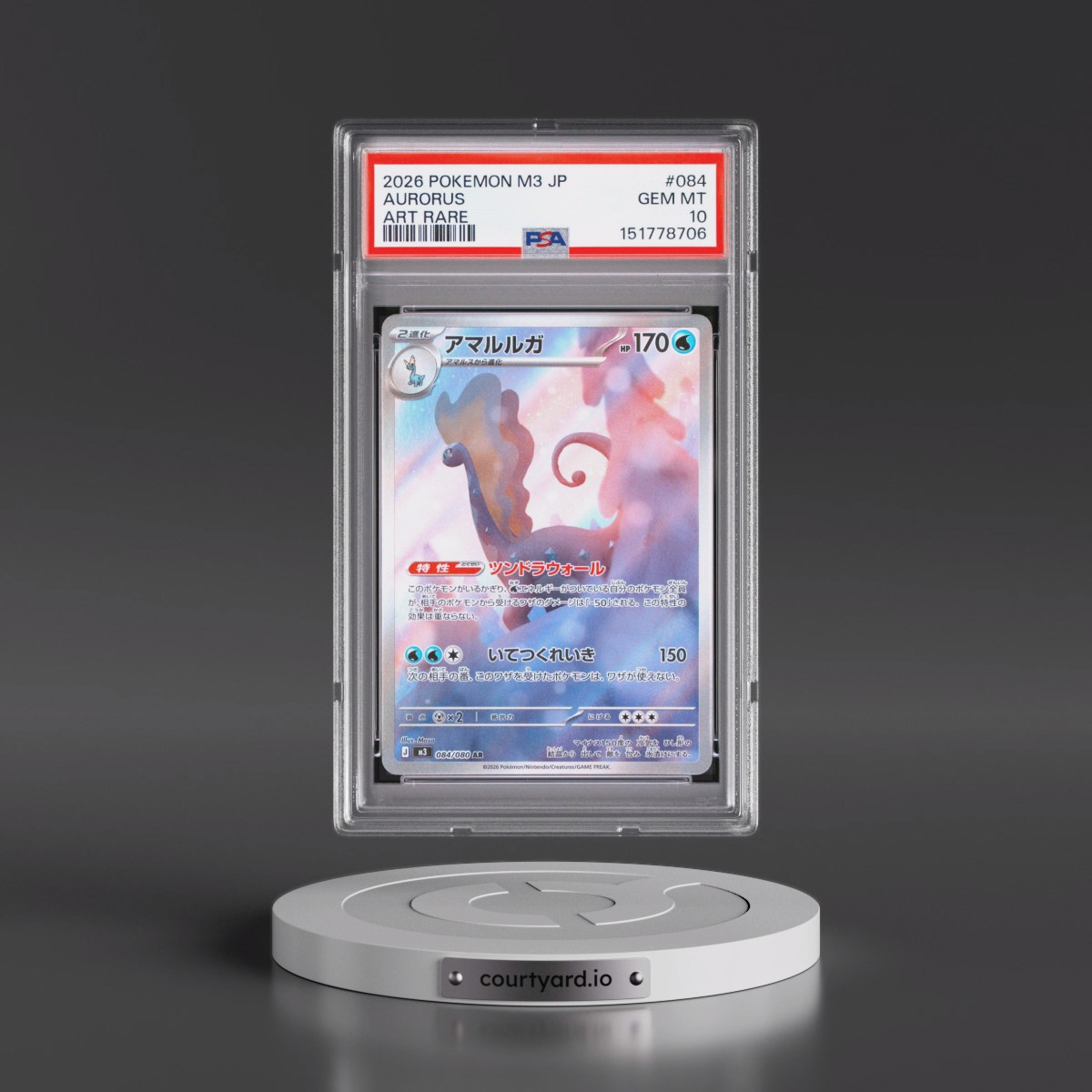 2026 Pokémon M3-Nullifying Zero #084 Aurorus - Art Rare (PSA 10 GEM MINT)