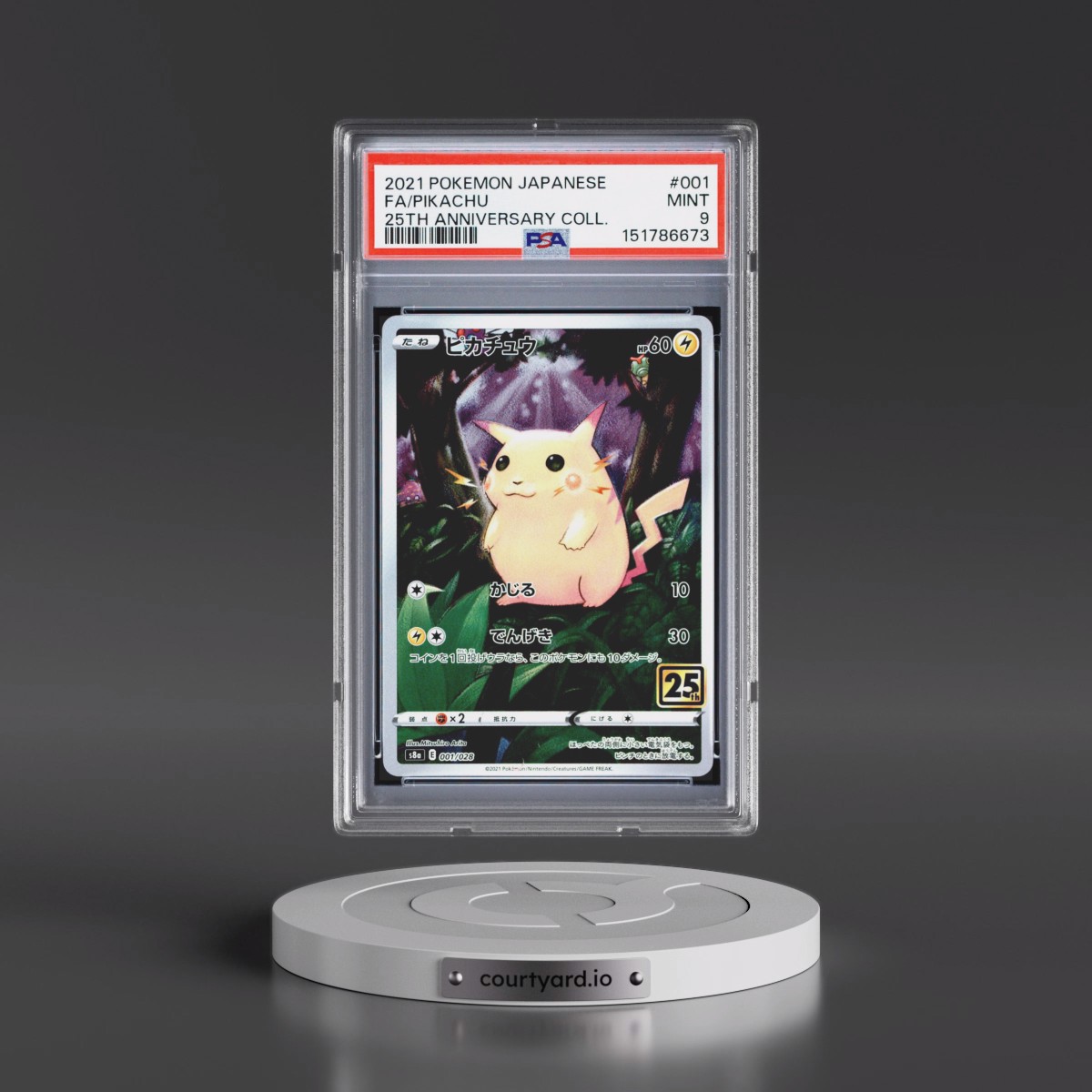 2021 Pokémon 25th Anniversary Collection #001 Pikachu - Full Art (PSA 9 MINT)