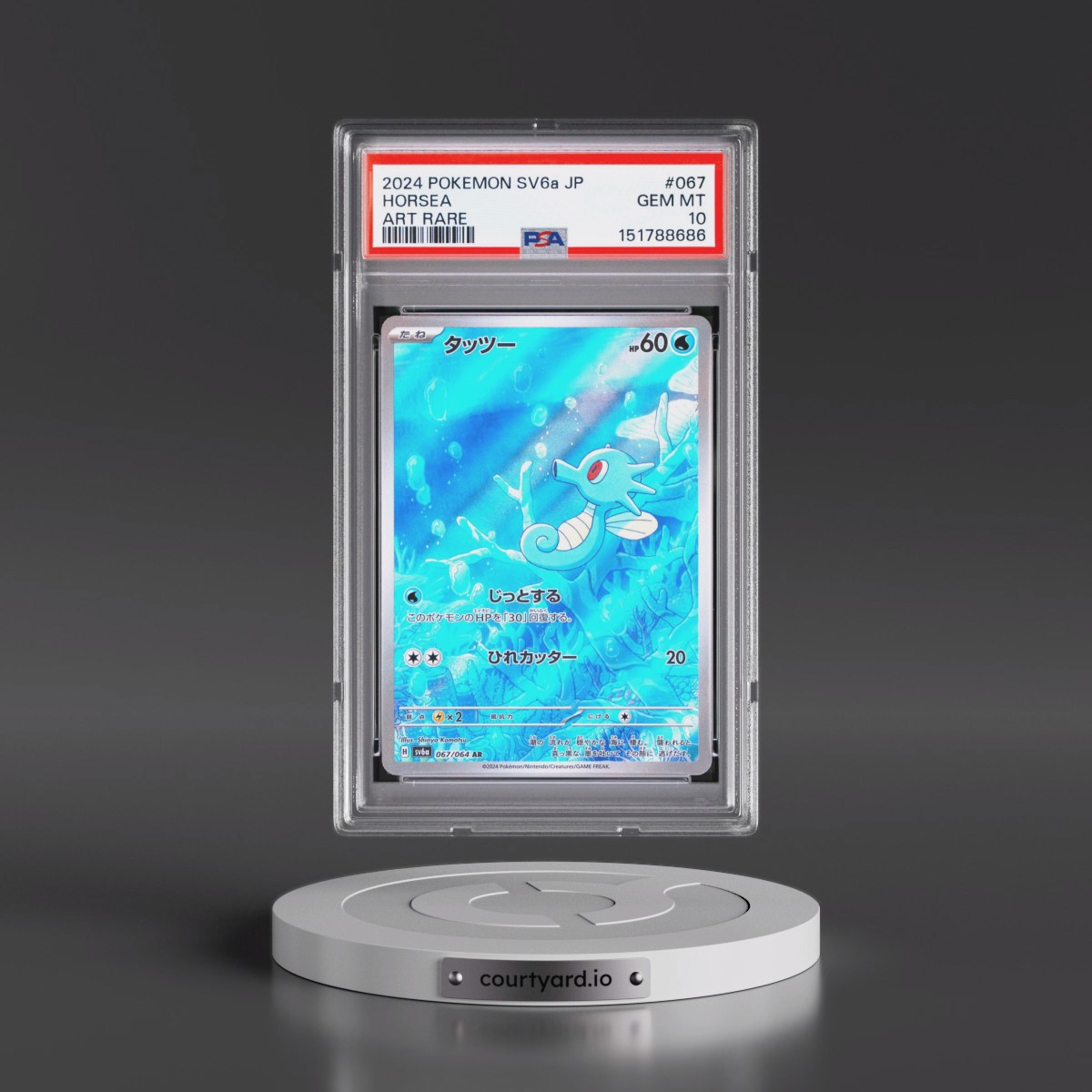 2024 Pokémon Sv6a-Night Wanderer #067 Horsea - Art Rare (PSA 10 GEM MINT)