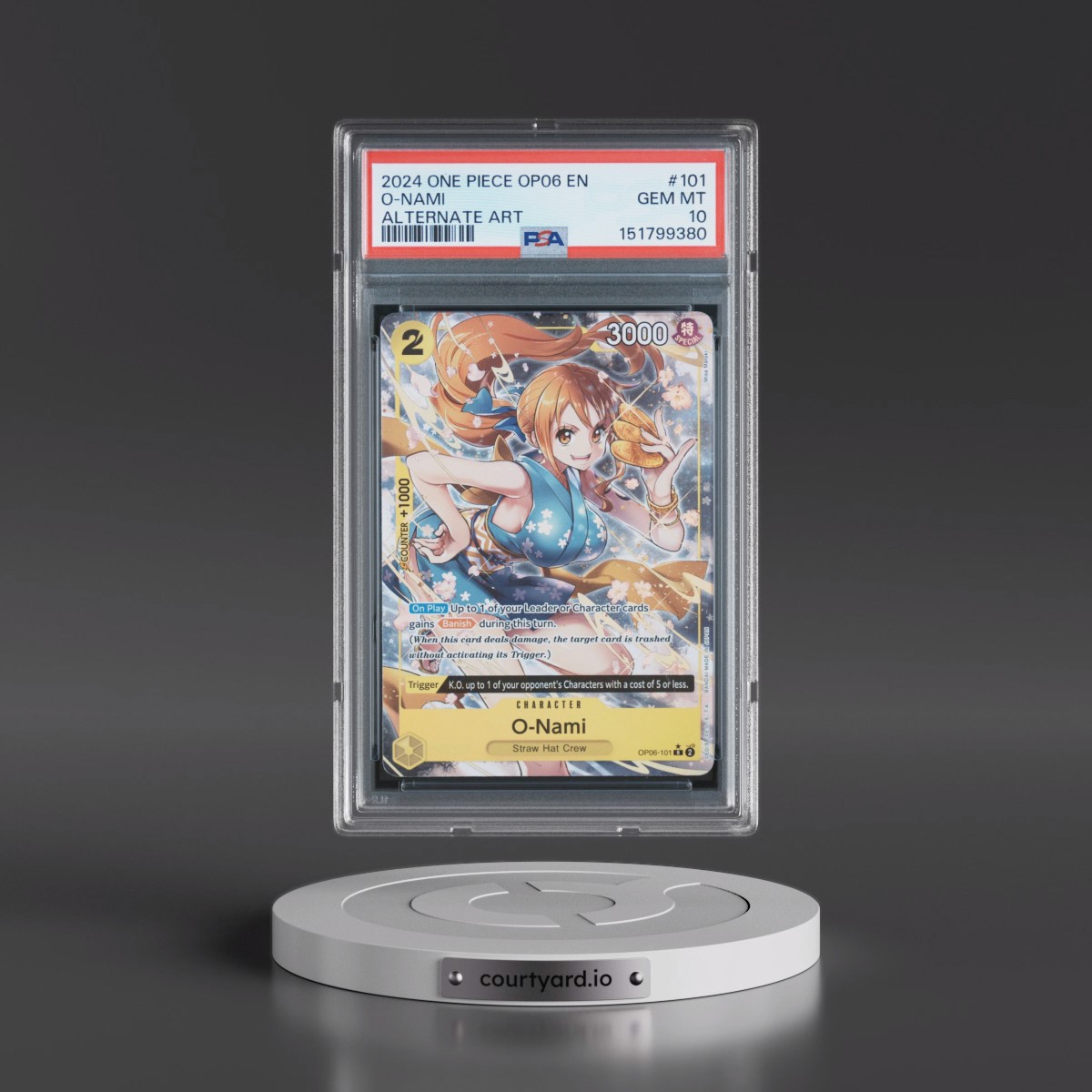 2024 One Piece OP06-Wings of the Captain #101 O-Nami - Alternate Art (PSA 10 GEM MINT)