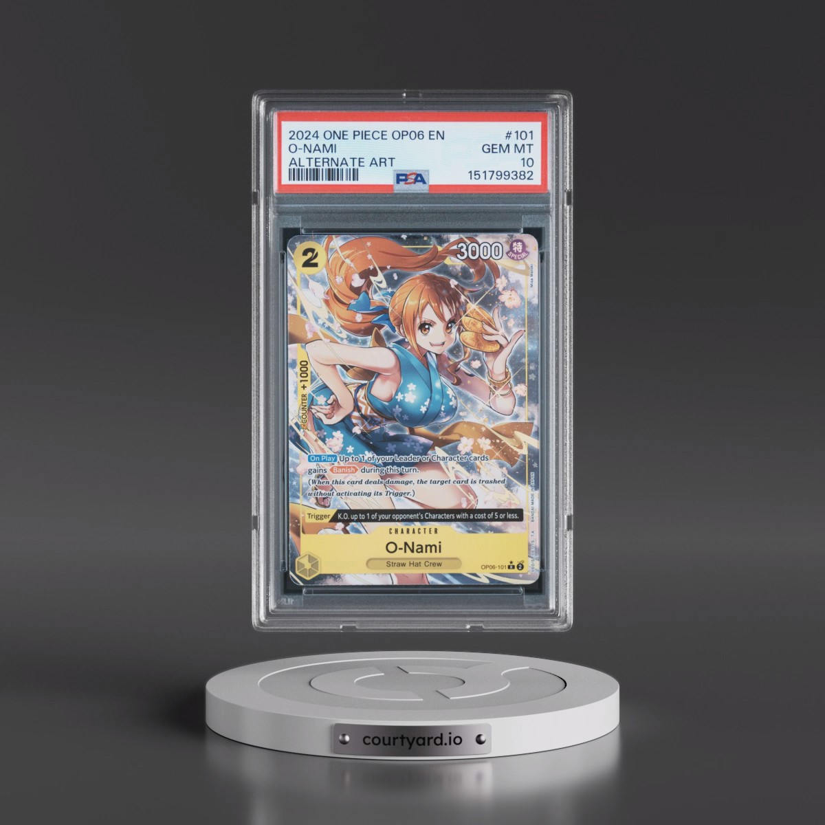 2024 One Piece OP06-Wings of the Captain #101 O-Nami - Alternate Art (PSA 10 GEM MINT)