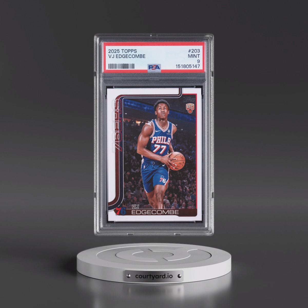 2025 Topps #203 VJ Edgecombe (PSA 9 MINT)