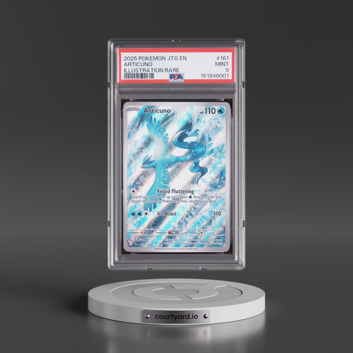 2025 Pokémon Jtg EN-Journey Together #161 Articuno - Illustration Rare (PSA 9 MINT)