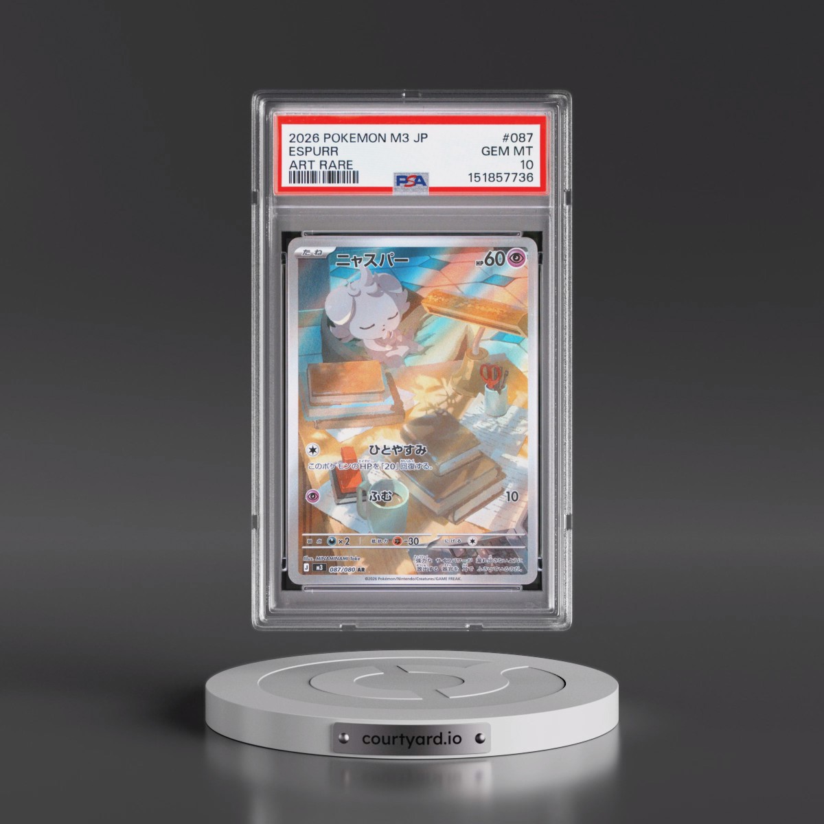2026 Pokémon M3-Nullifying Zero #087 Espurr - Art Rare (PSA 10 GEM MINT)