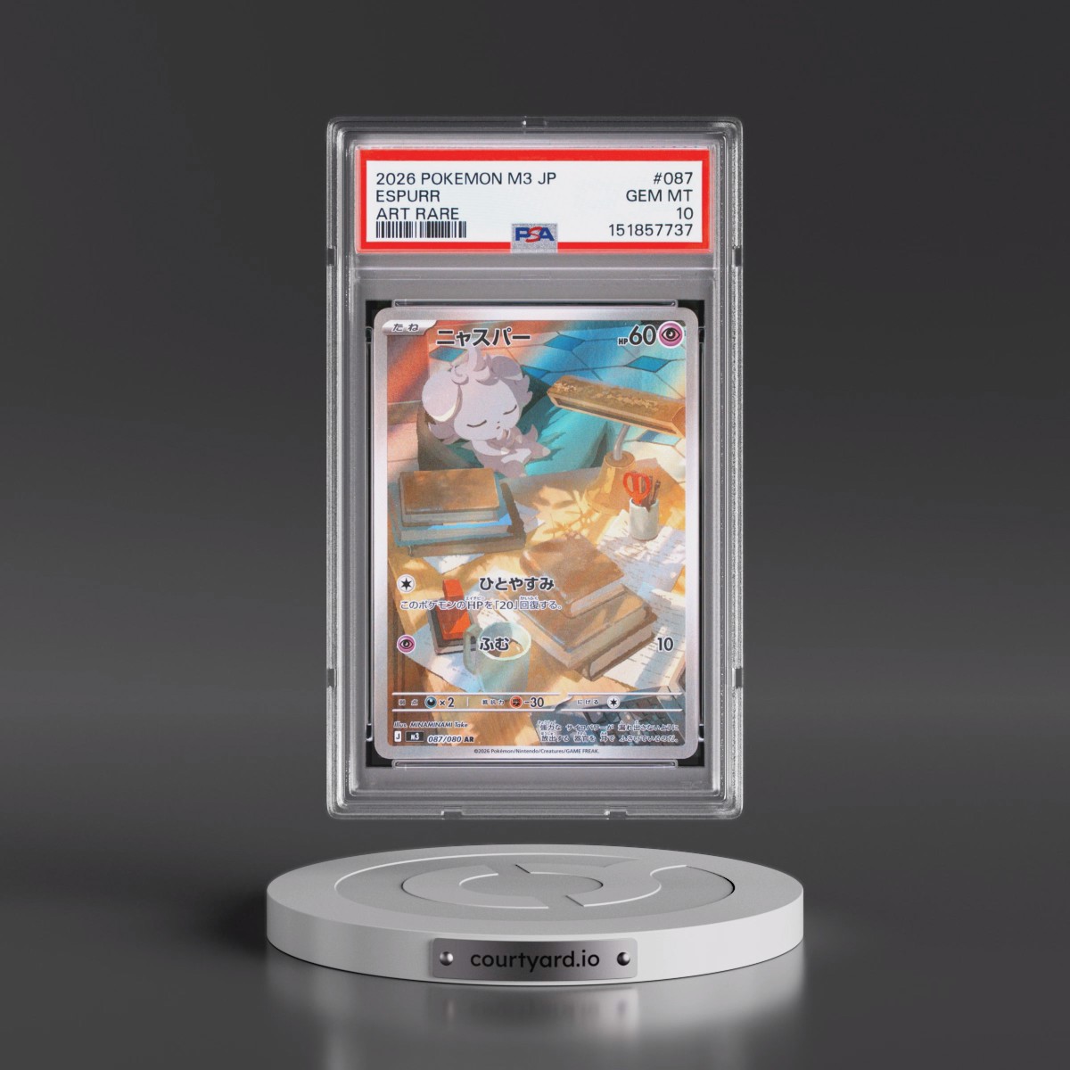 2026 Pokémon M3-Nullifying Zero #087 Espurr - Art Rare (PSA 10 GEM MINT)