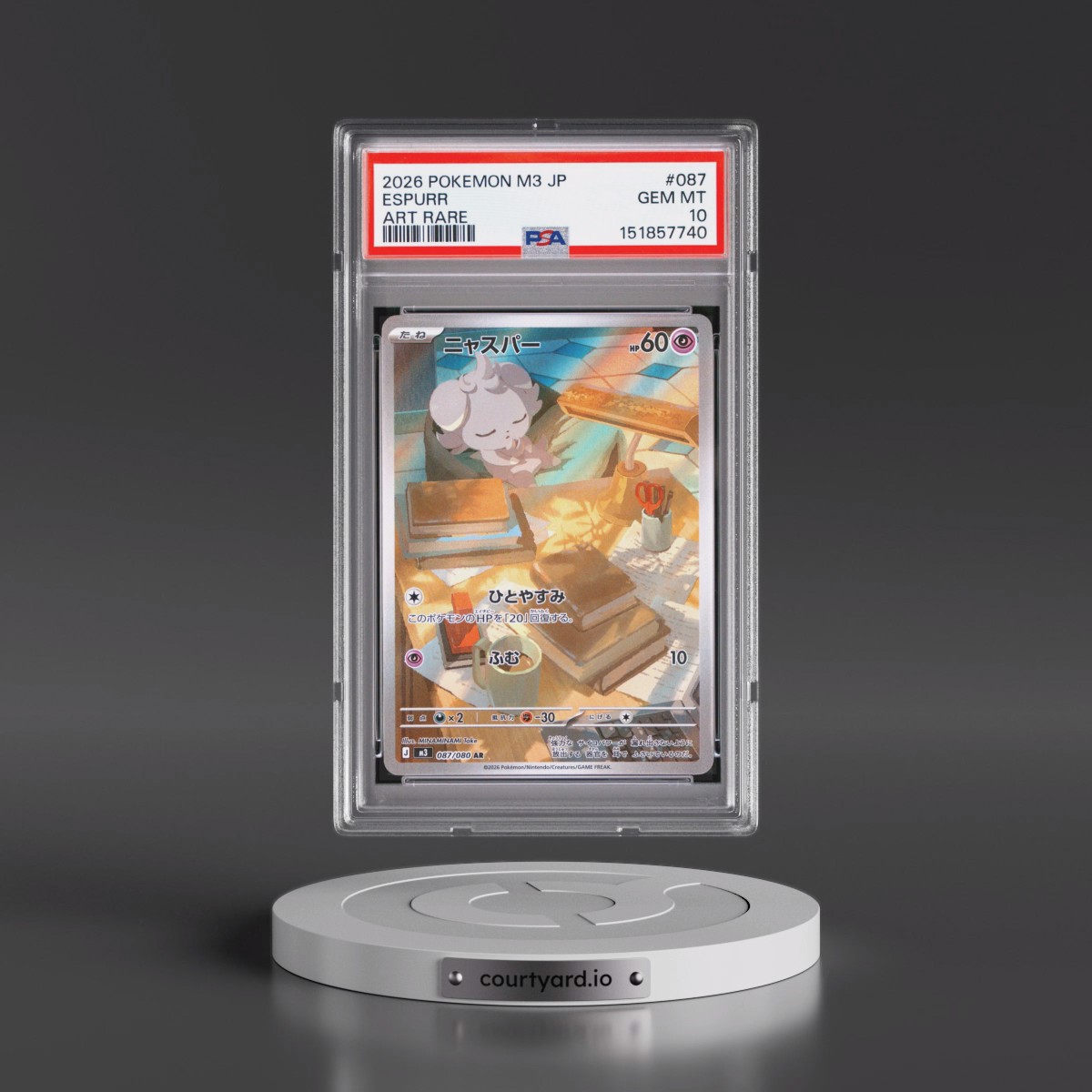 2026 Pokémon M3-Nullifying Zero #087 Espurr - Art Rare (PSA 10 GEM MINT)