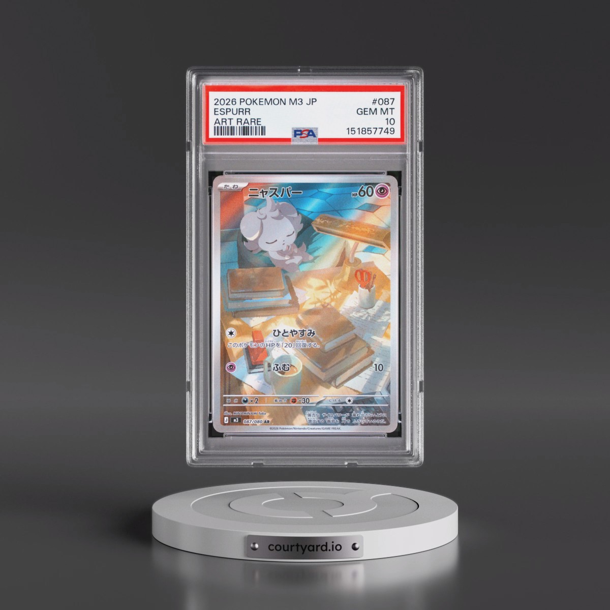 2026 Pokémon M3-Nullifying Zero #087 Espurr - Art Rare (PSA 10 GEM MINT)