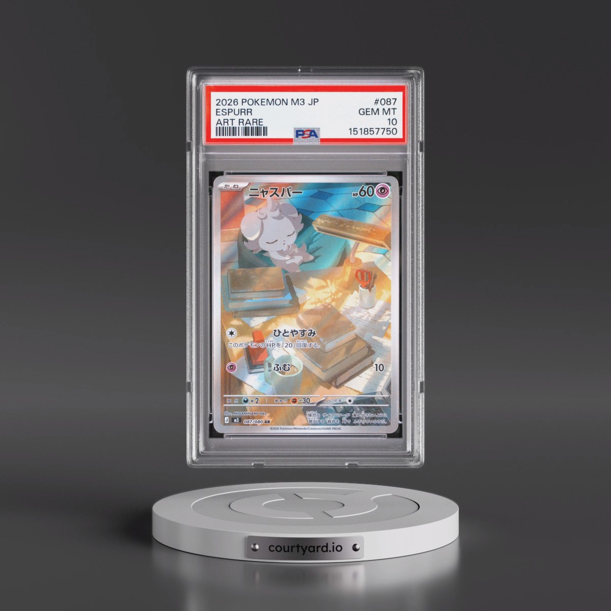 2026 Pokémon M3-Nullifying Zero #087 Espurr - Art Rare (PSA 10 GEM MINT)