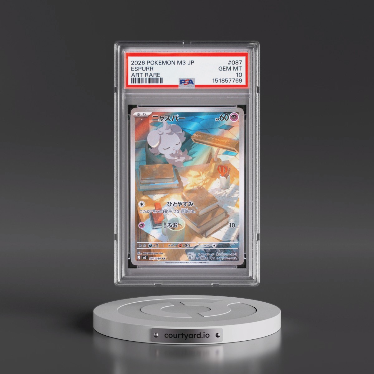 2026 Pokémon M3-Nullifying Zero #087 Espurr - Art Rare (PSA 10 GEM MINT)