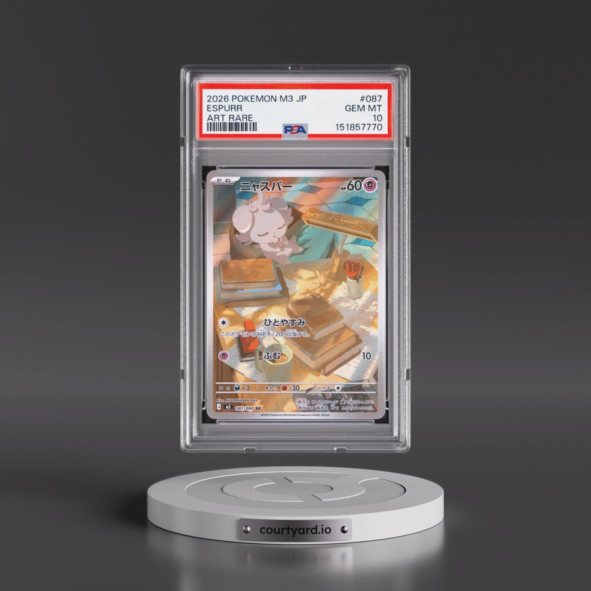 2026 Pokémon M3-Nullifying Zero #087 Espurr - Art Rare (PSA 10 GEM MINT)