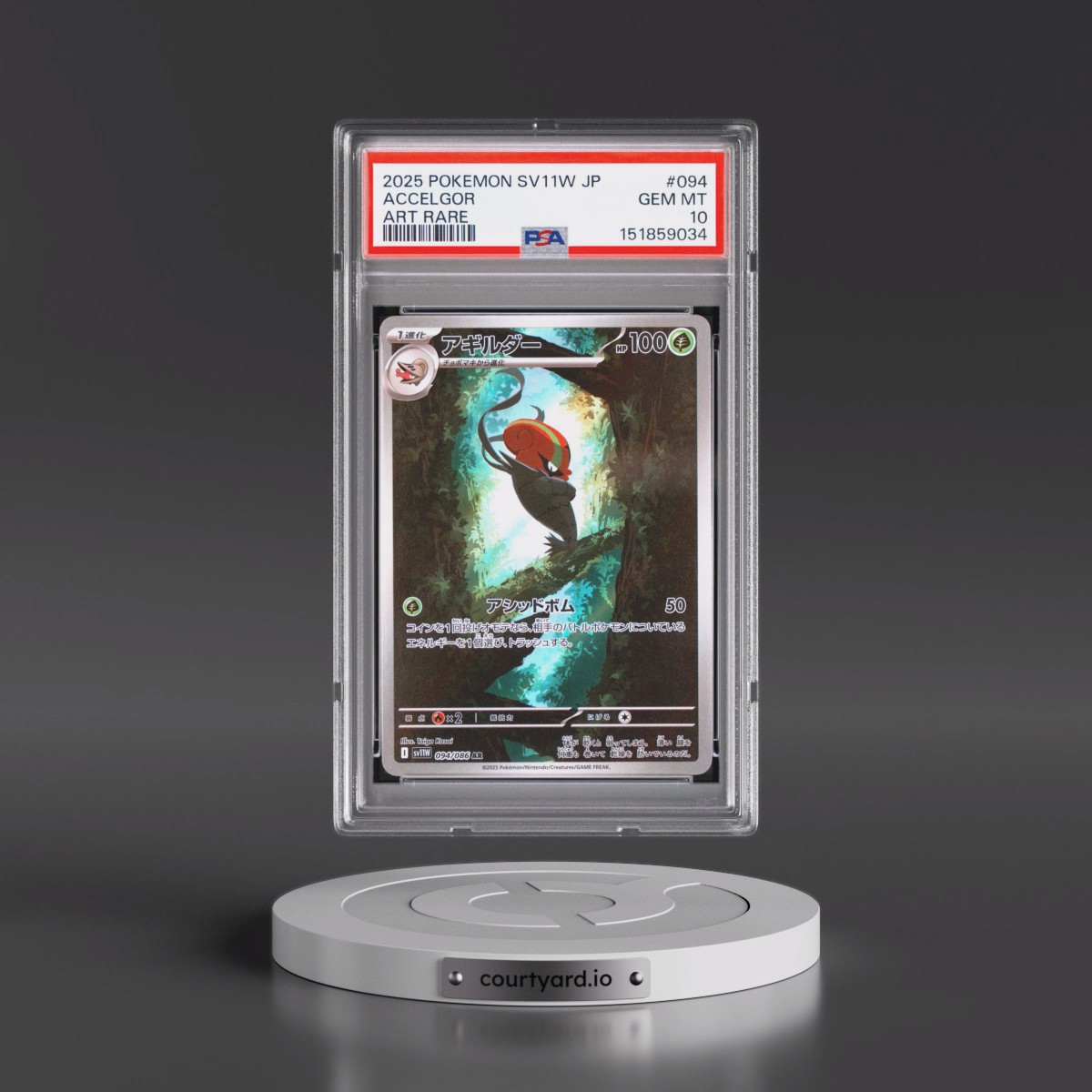 2025 Pokémon Sv11w-White Flare #094 Accelgor - Art Rare (PSA 10 GEM MINT)