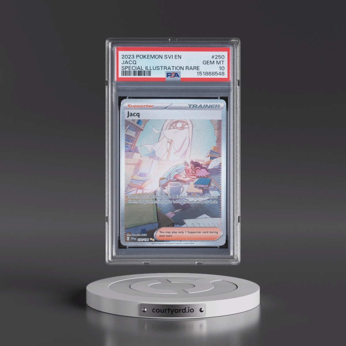 2023 Pokémon Svi EN-Scarlet & Violet #250 Jacq - Special Illustration Rare (PSA 10 GEM MINT)