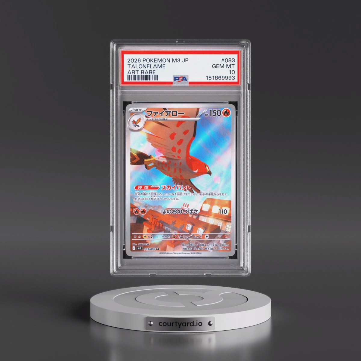 2026 Pokémon M3-Nullifying Zero #083 Talonflame - Art Rare (PSA 10 GEM MINT)