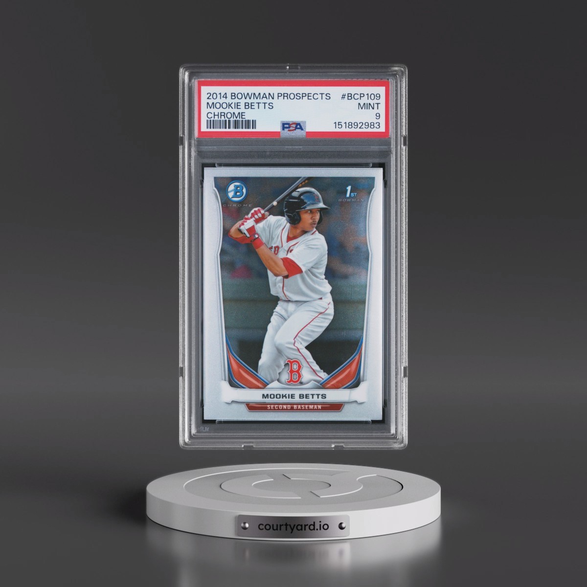 2014 Bowman Prospects #BCP109 Mookie Betts - Chrome (PSA 9 MINT)
