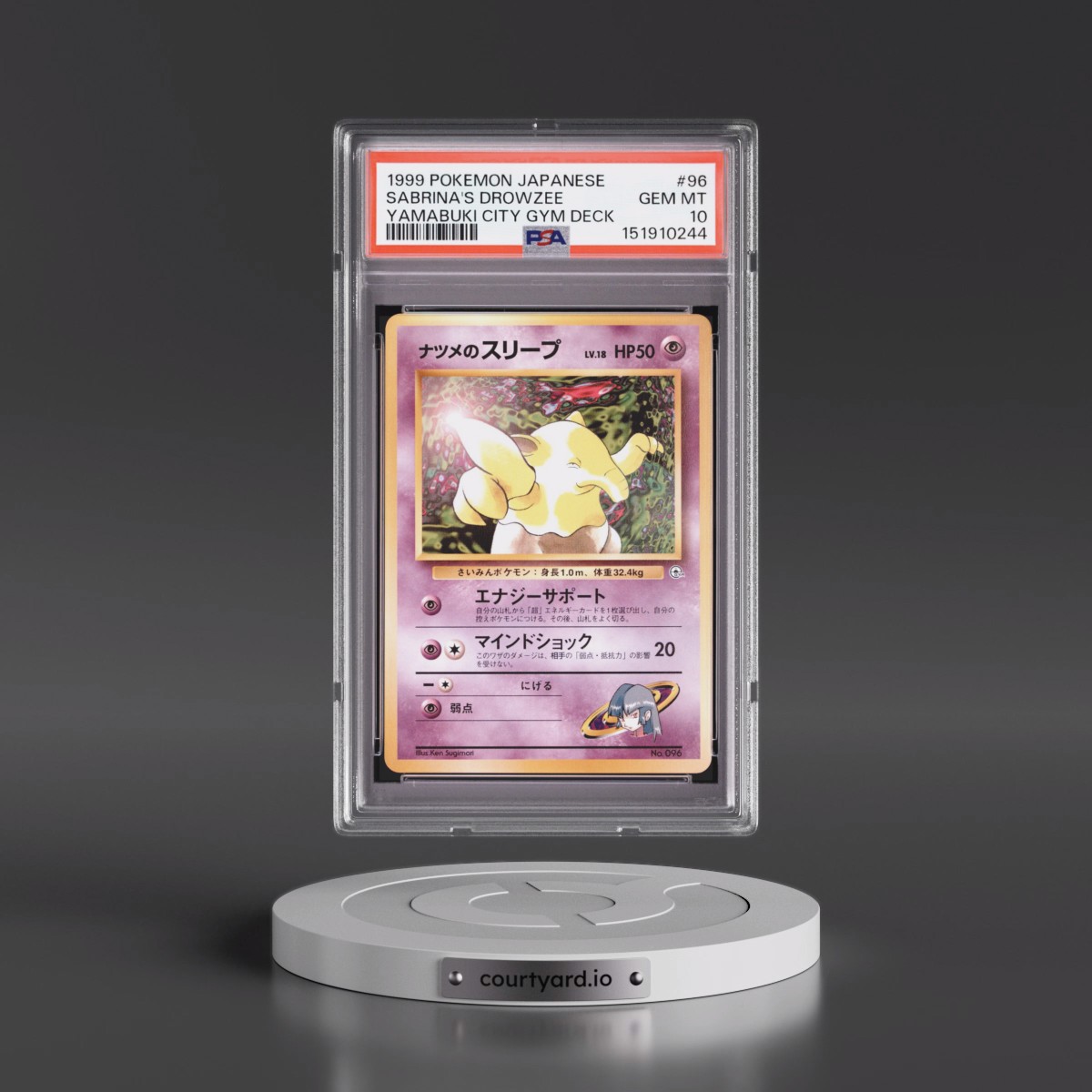 1999 Pokémon Yamabuki City Gym Deck Sabrina's Drowzee #96 PSA 10