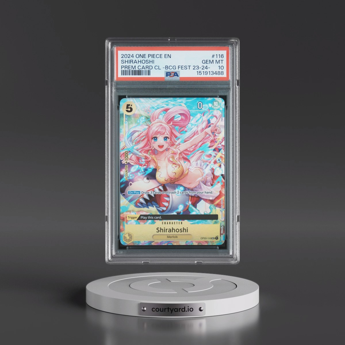 2024 One Piece Premium Card Collection -Bandai Card Games Fest 23-24 Edition #116 Shirahoshi (PSA 10 GEM MINT)