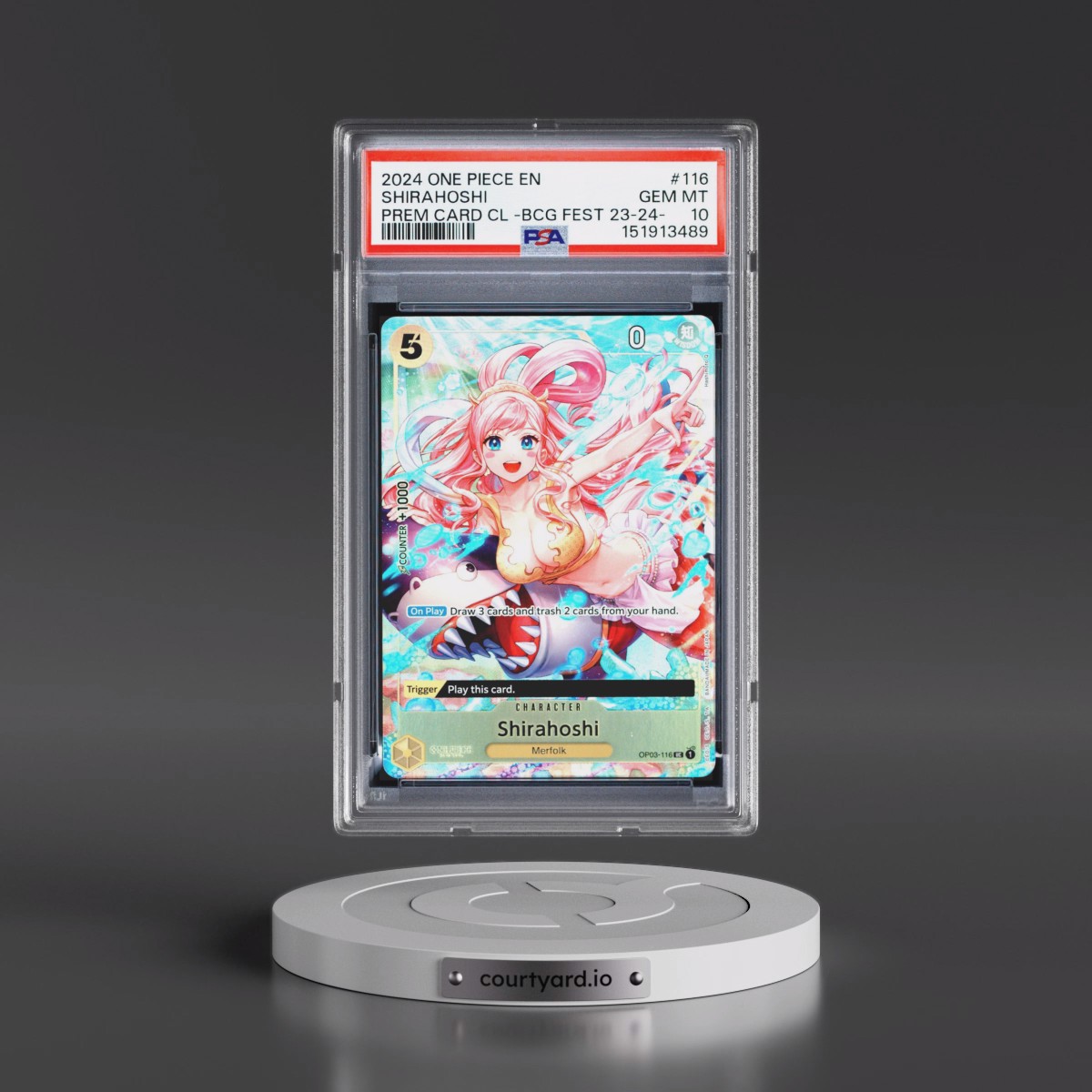 2024 One Piece Premium Card Collection -Bandai Card Games Fest 23-24 Edition #116 Shirahoshi (PSA 10 GEM MINT)