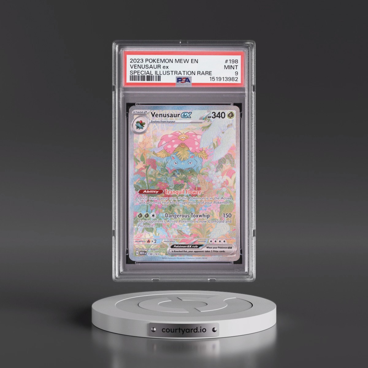 2023 Pokémon Mew EN-151 #198 Venusaur EX - Holo Special Illustration Rare (PSA 9 MINT)
