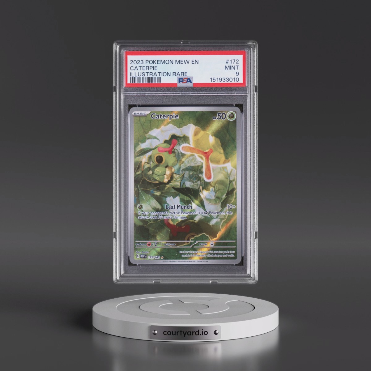 2023 Pokémon Mew EN-151 #172 Caterpie - Illustration Rare (PSA 9 MINT)