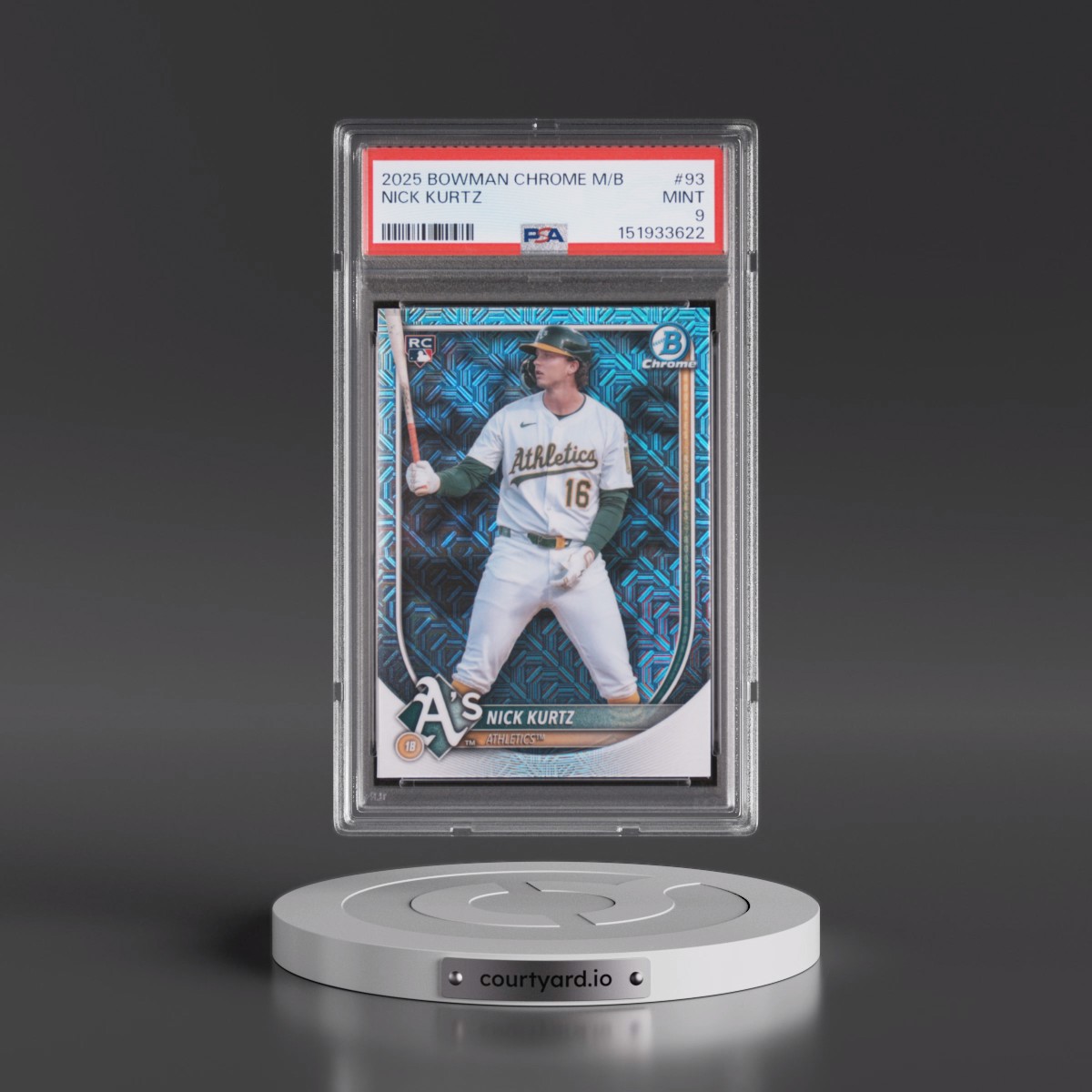2025 Bowman Chrome Mega Box #93 Nick Kurtz (PSA 9 MINT)