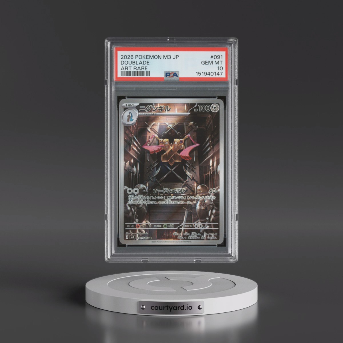 2026 Pokémon M3-Nullifying Zero #091 Doublade - Art Rare (PSA 10 GEM MINT)