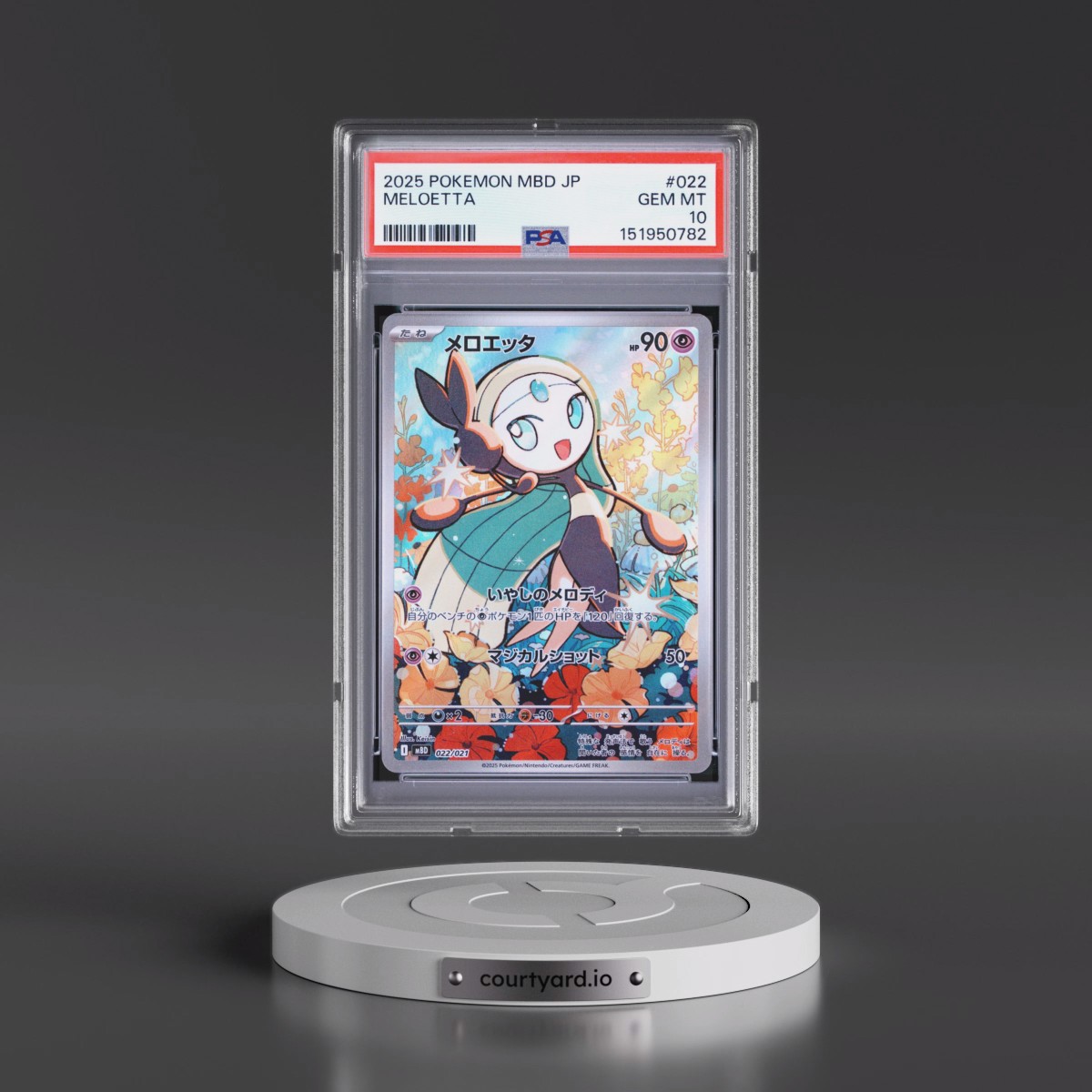 2025 Pokémon Mbd-Mega Starter Set Mega Diancie EX #022 Meloetta (PSA 10 GEM MINT)