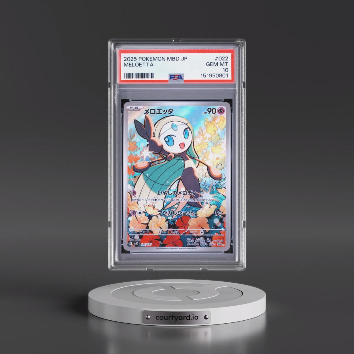 2025 Pokémon Mbd-Mega Starter Set Mega Diancie EX #022 Meloetta (PSA 10 GEM MINT)