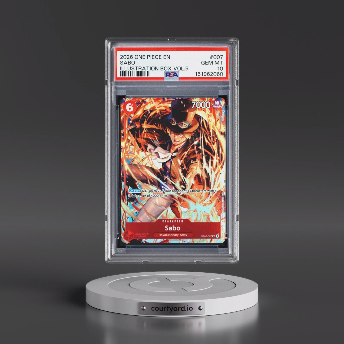 2026 One Piece Promos #007 Sabo - Illustration Box Vol.5 (PSA 10 GEM MINT)