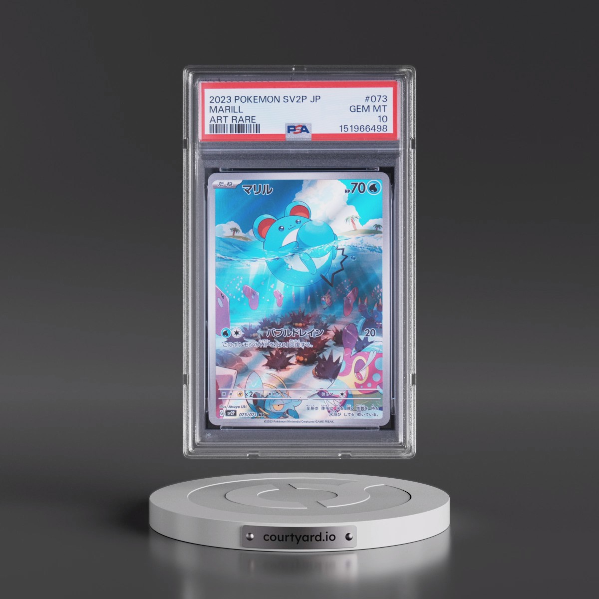 2023 Pokémon Sv2p-Snow Hazard #073 Marill - Art Rare (PSA 10 GEM MINT)