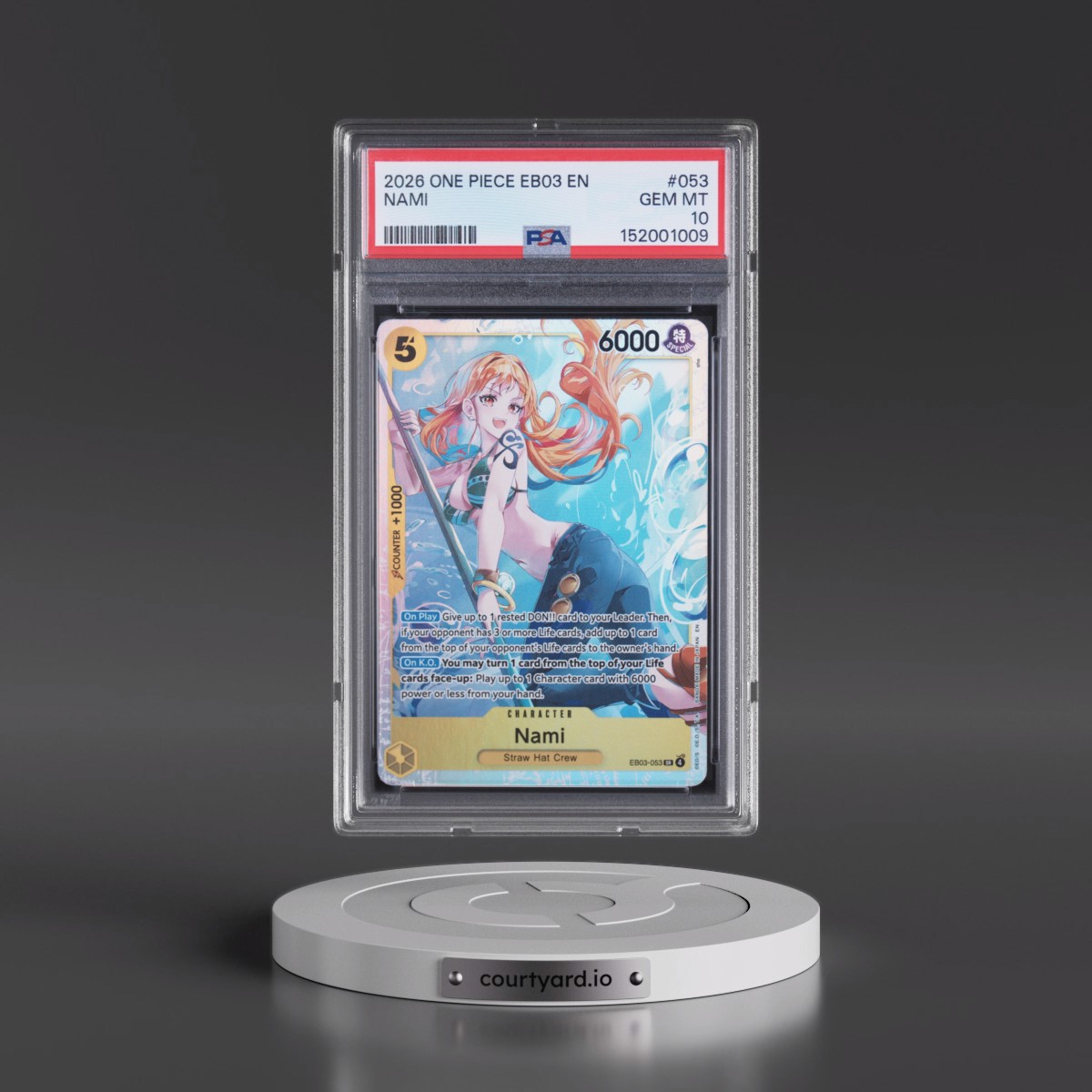 2026 One Piece EB03-Extra Booster -One Piece Heroines Edition #053 Nami (PSA 10 GEM MINT)