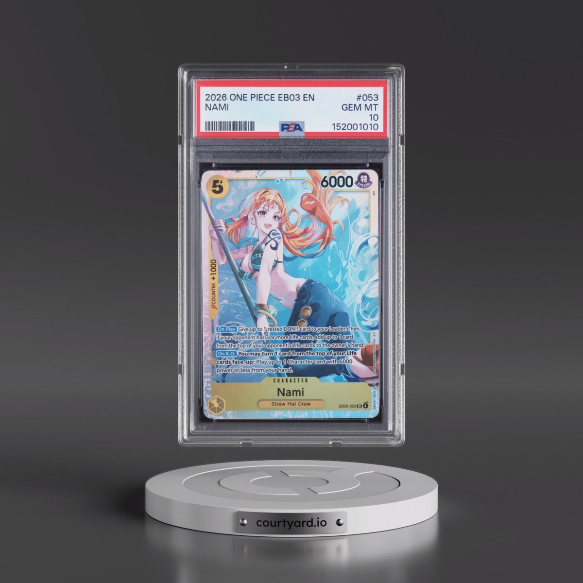 2026 One Piece EB03-Extra Booster -One Piece Heroines Edition #053 Nami (PSA 10 GEM MINT)