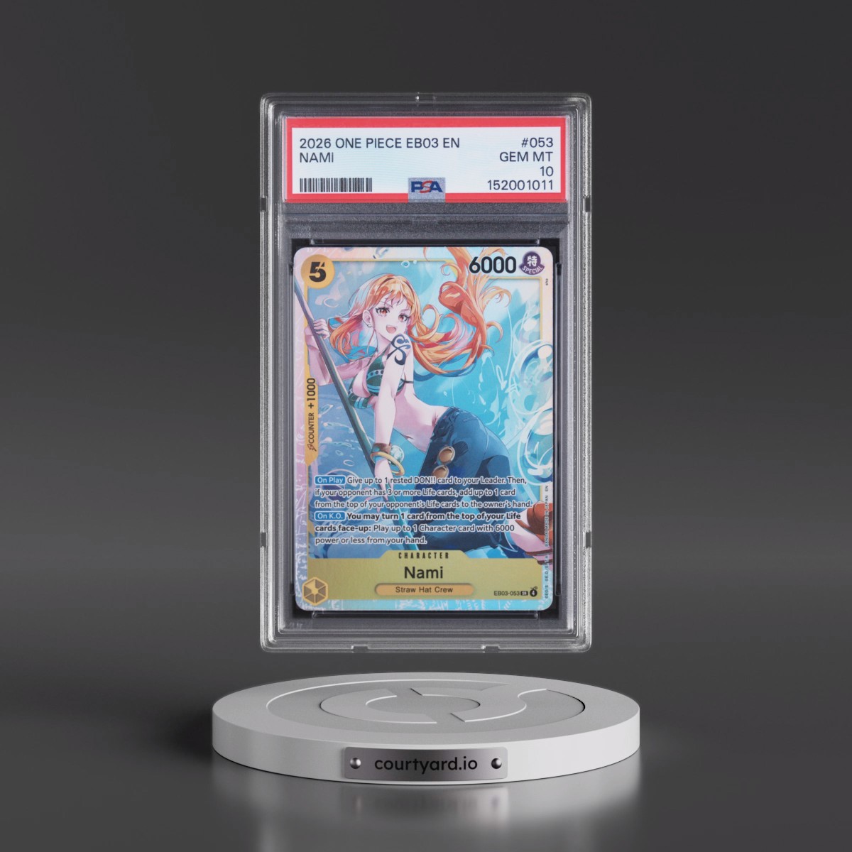 2026 One Piece EB03-Extra Booster -One Piece Heroines Edition #053 Nami (PSA 10 GEM MINT)