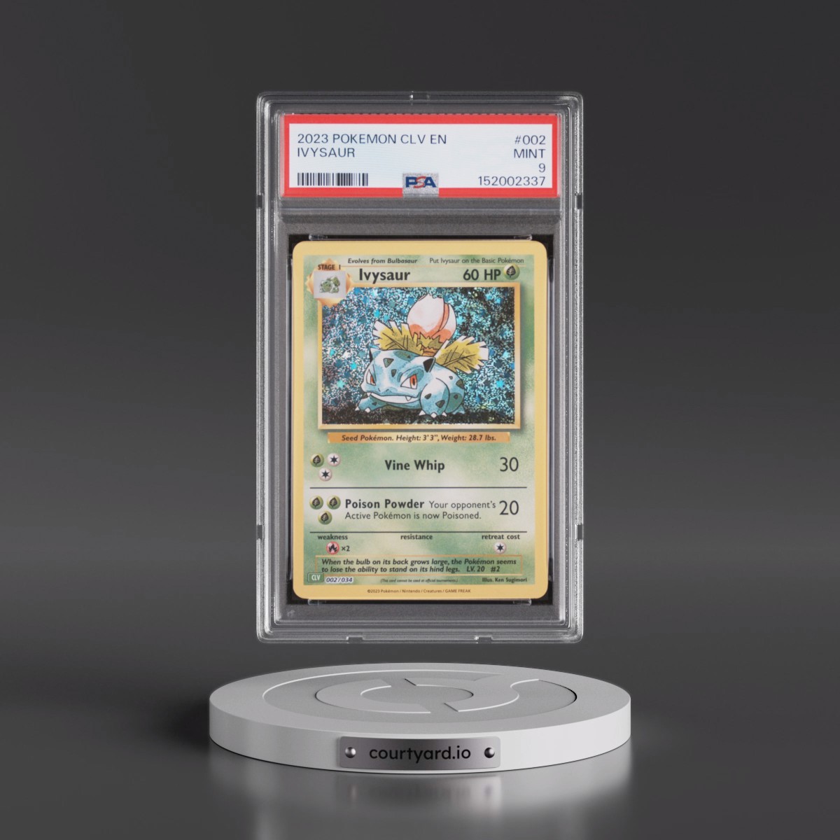 2023 Pokémon CLV-Trading Card Game Classic Venusaur & Lugia EX Deck #002 Ivysaur (PSA 9 MINT)